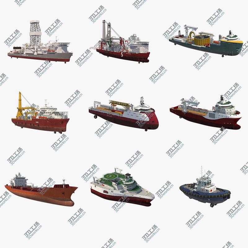 images/goods_img/202105072/Offshore Oil and Gas Vessels Collection and Complete 3D Modeling Kitbash model/1.jpg